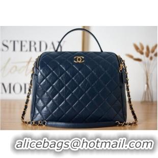 Grade Promotional Chanel LARGE BOWLING BAG AS3741 Dark Blue