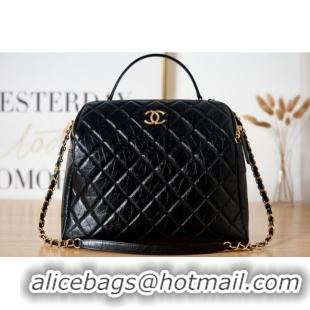 Best Quality Chanel LARGE BOWLING BAG AS3741 black