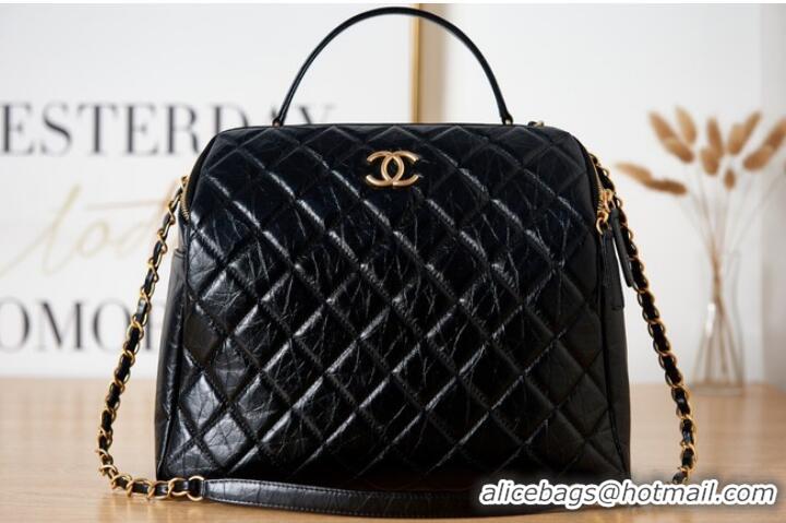 Best Quality Chanel LARGE BOWLING BAG AS3741 black