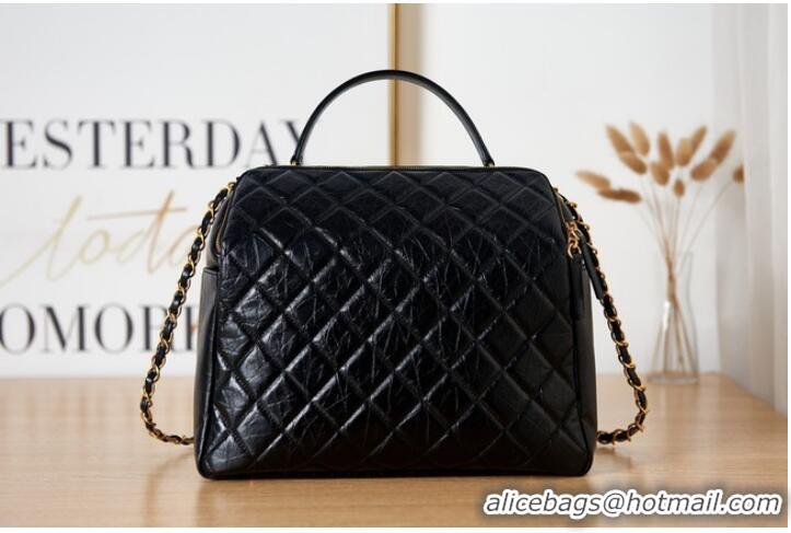 Best Quality Chanel LARGE BOWLING BAG AS3741 black