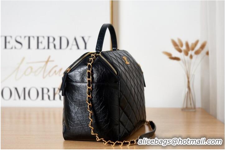 Best Quality Chanel LARGE BOWLING BAG AS3741 black