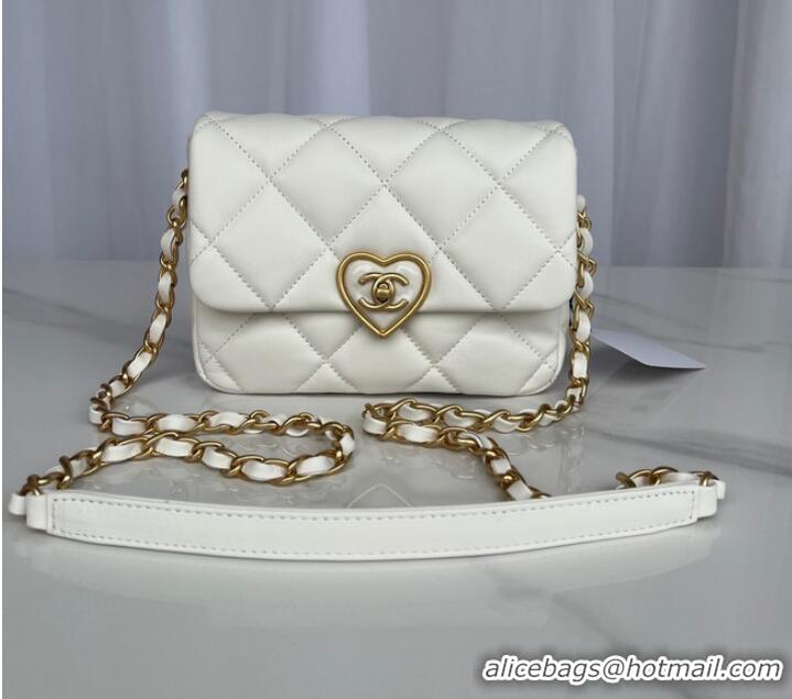 Affordable Price Chanel MINI FLAP BAG AS3979 white