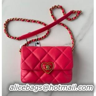 Good Looking Chanel MINI FLAP BAG AS3979 red