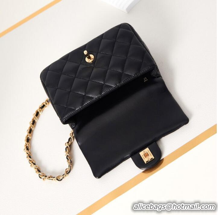 Trendy Design Chanel MINI FLAP BAG WITH TOP HANDLE AS4023 black