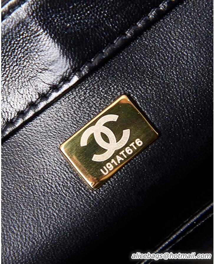 Trendy Design Chanel MINI FLAP BAG WITH TOP HANDLE AS4023 black