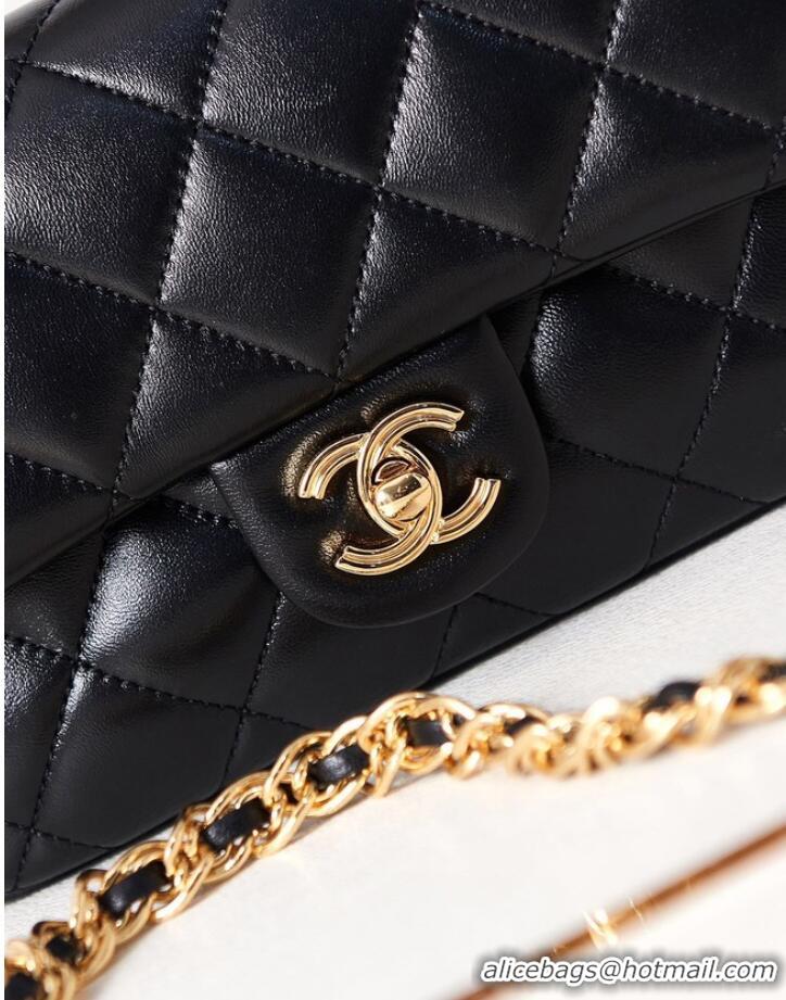 Trendy Design Chanel MINI FLAP BAG WITH TOP HANDLE AS4023 black