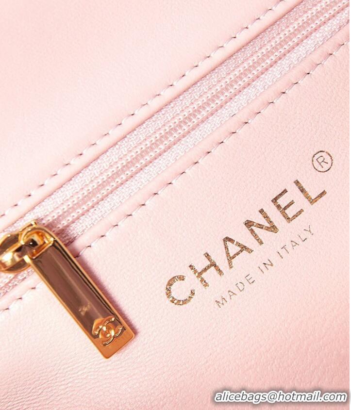 Hot Sell Cheap Chanel MINI FLAP BAG WITH TOP HANDLE AS4023 light pink