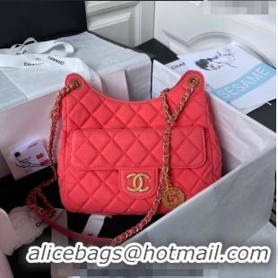 Famous Brand Chanel Wool Jersey Medium Hobo Bag AS3690 Dark Pink 2023