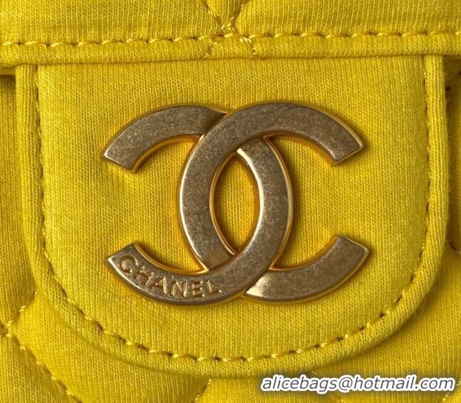 Well Crafted Chanel Wool Jersey Medium Hobo Bag AS3690 Yellow 2023