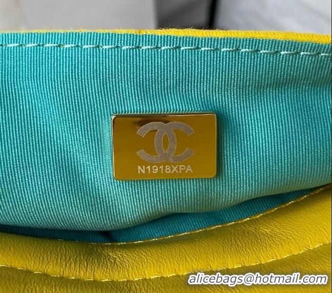 Well Crafted Chanel Wool Jersey Medium Hobo Bag AS3690 Yellow 2023