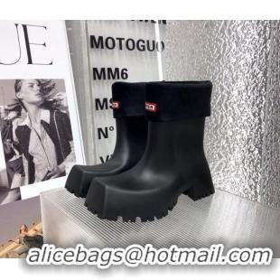 Best Price Balenciaga Hunrer Trooper Rubber Rain Boots Black 2103106