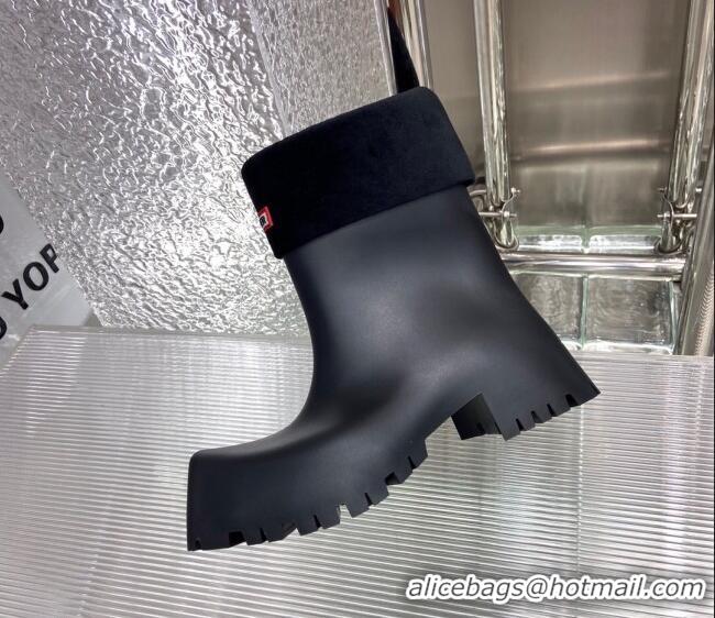 Best Price Balenciaga Hunrer Trooper Rubber Rain Boots Black 2103106