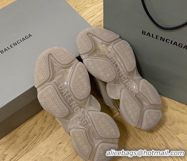 Good Looking Balenciaga Triple S Clear Sole Trainers Coffee Brown 122228