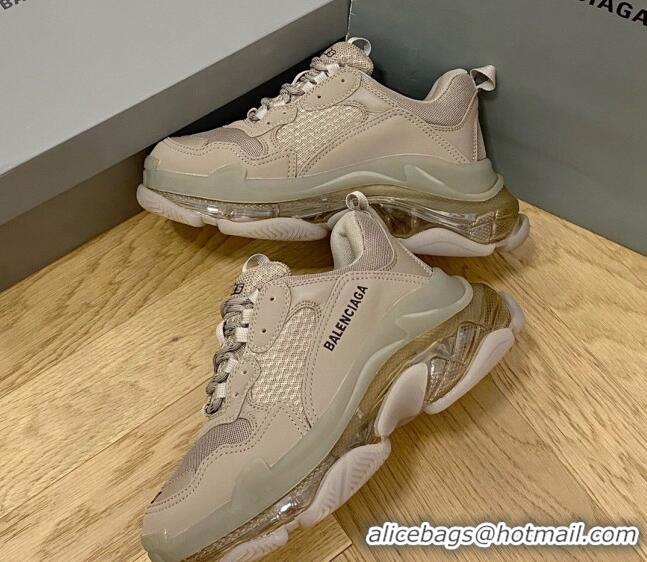 Good Looking Balenciaga Triple S Clear Sole Trainers Coffee Brown 122228