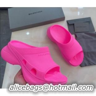 Durable Balenciaga Rubber Pool Crocs Slide Sandals Pink 2261148