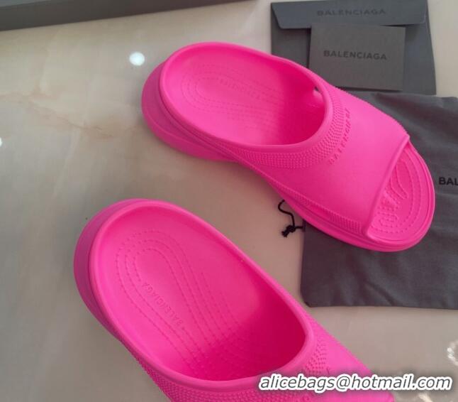 Durable Balenciaga Rubber Pool Crocs Slide Sandals Pink 2261148