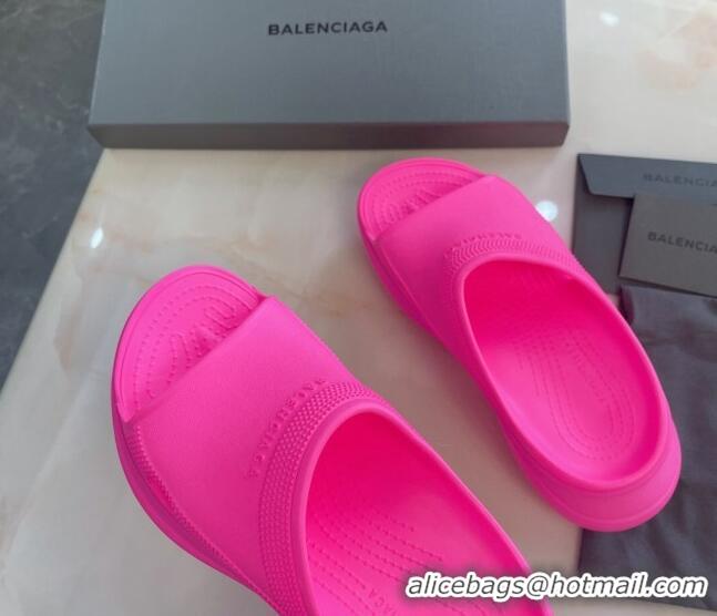 Durable Balenciaga Rubber Pool Crocs Slide Sandals Pink 2261148