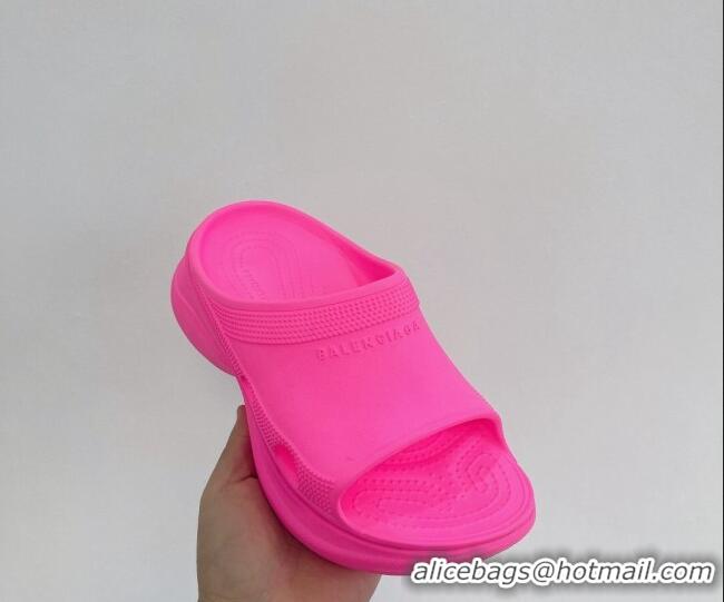 Durable Balenciaga Rubber Pool Crocs Slide Sandals Pink 2261148