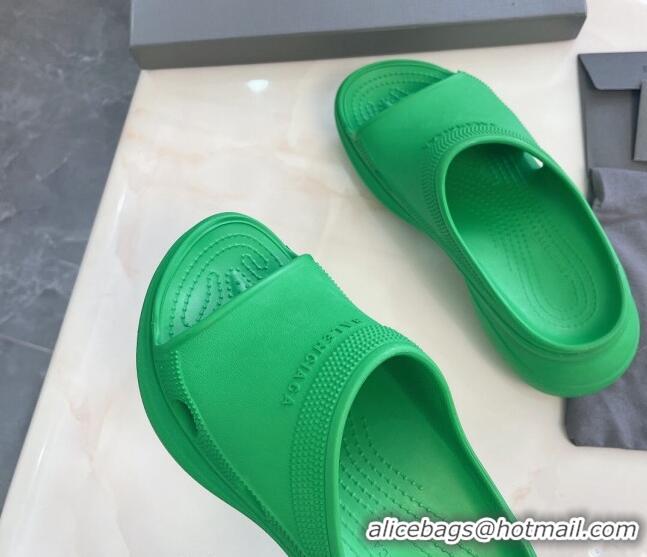 Trendy Design Balenciaga Rubber Pool Crocs Slide Sandals Green 2261150