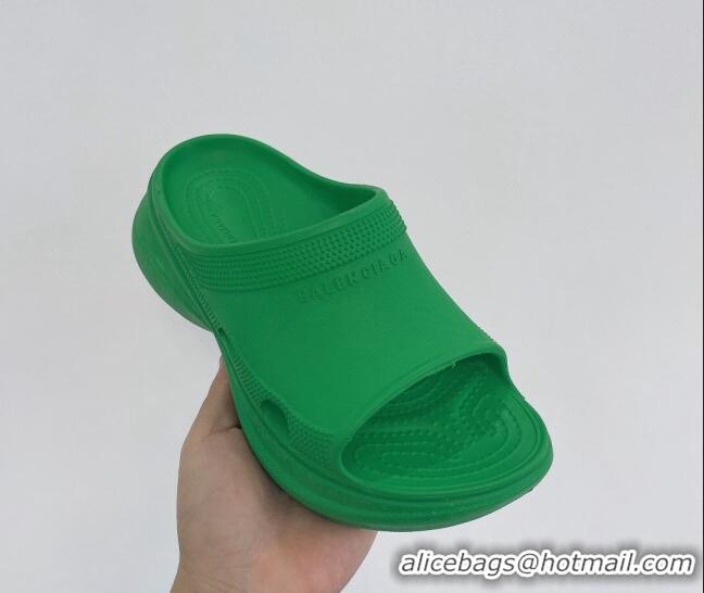 Trendy Design Balenciaga Rubber Pool Crocs Slide Sandals Green 2261150