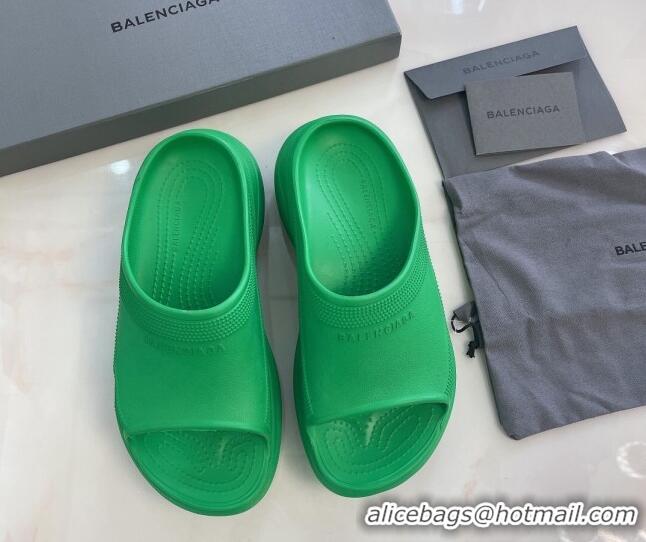 Trendy Design Balenciaga Rubber Pool Crocs Slide Sandals Green 2261150