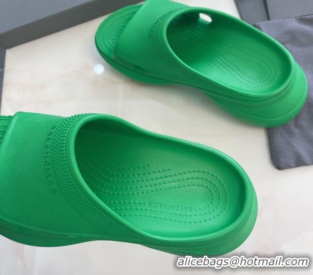 Trendy Design Balenciaga Rubber Pool Crocs Slide Sandals Green 2261150