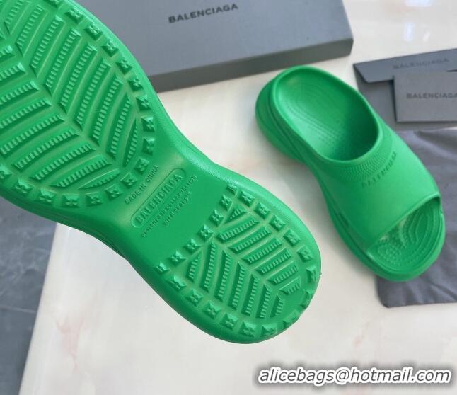 Trendy Design Balenciaga Rubber Pool Crocs Slide Sandals Green 2261150