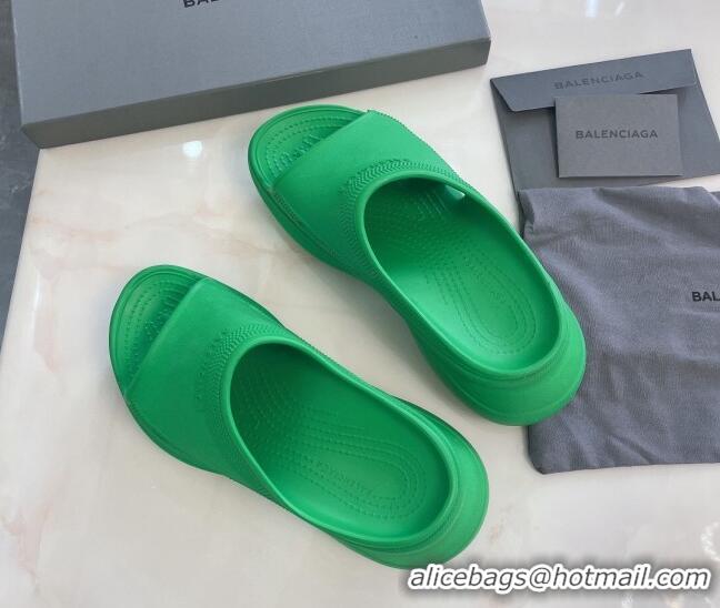 Trendy Design Balenciaga Rubber Pool Crocs Slide Sandals Green 2261150