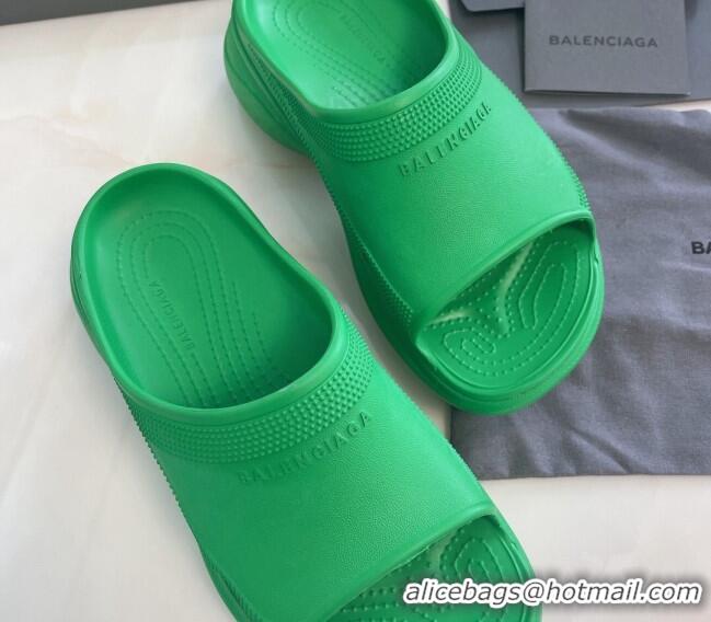 Trendy Design Balenciaga Rubber Pool Crocs Slide Sandals Green 2261150