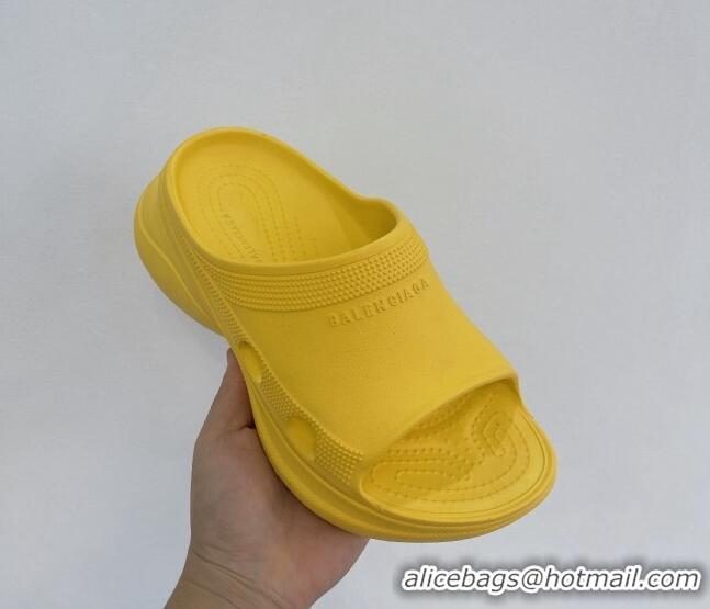 Good Product Balenciaga Rubber Pool Crocs Slide Sandals Yellow 2261152