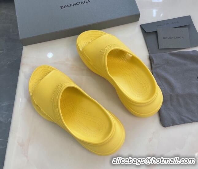 Good Product Balenciaga Rubber Pool Crocs Slide Sandals Yellow 2261152