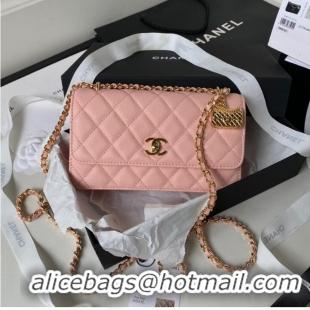 Trendy Design CHANEL WALLET ON CHAIN AP3318 pink