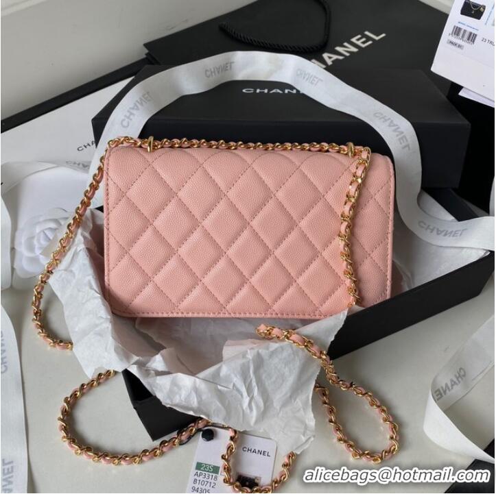 Trendy Design CHANEL WALLET ON CHAIN AP3318 pink