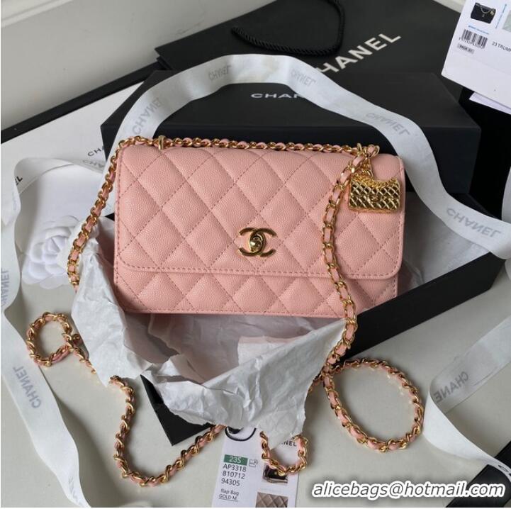 Trendy Design CHANEL WALLET ON CHAIN AP3318 pink