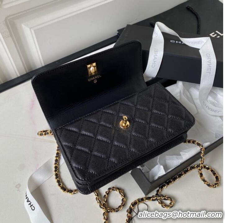 Good Looking CHANEL WALLET ON CHAIN AP3318 black