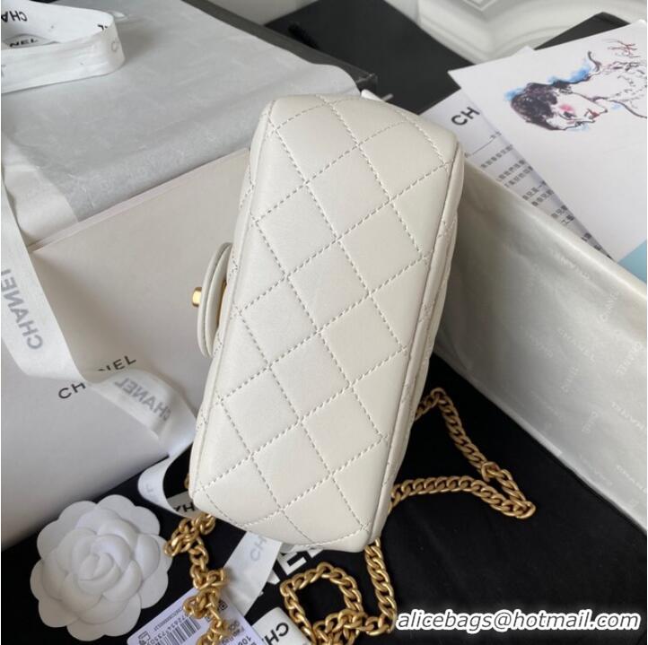 Good Product Chanel MINI FLAP BAG AS4040 white