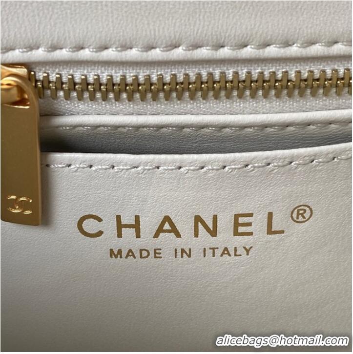 Good Product Chanel MINI FLAP BAG AS4040 white