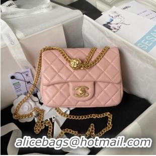 Famous Brand Chanel MINI FLAP BAG AS4040 pink