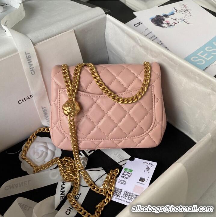 Famous Brand Chanel MINI FLAP BAG AS4040 pink