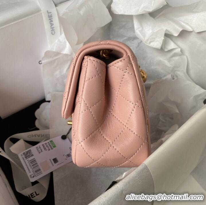 Famous Brand Chanel MINI FLAP BAG AS4040 pink