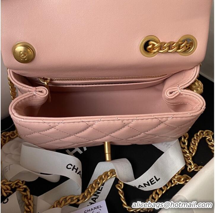 Famous Brand Chanel MINI FLAP BAG AS4040 pink