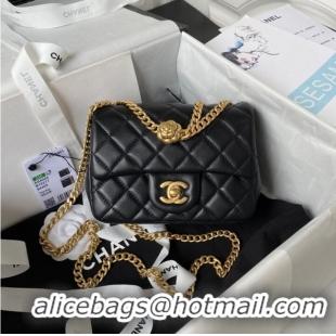 Luxury Cheap Chanel MINI FLAP BAG AS4040 black