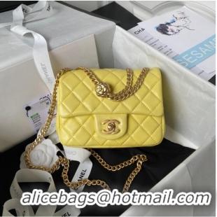 Buy Discount Chanel MINI FLAP BAG AS4040 yellow