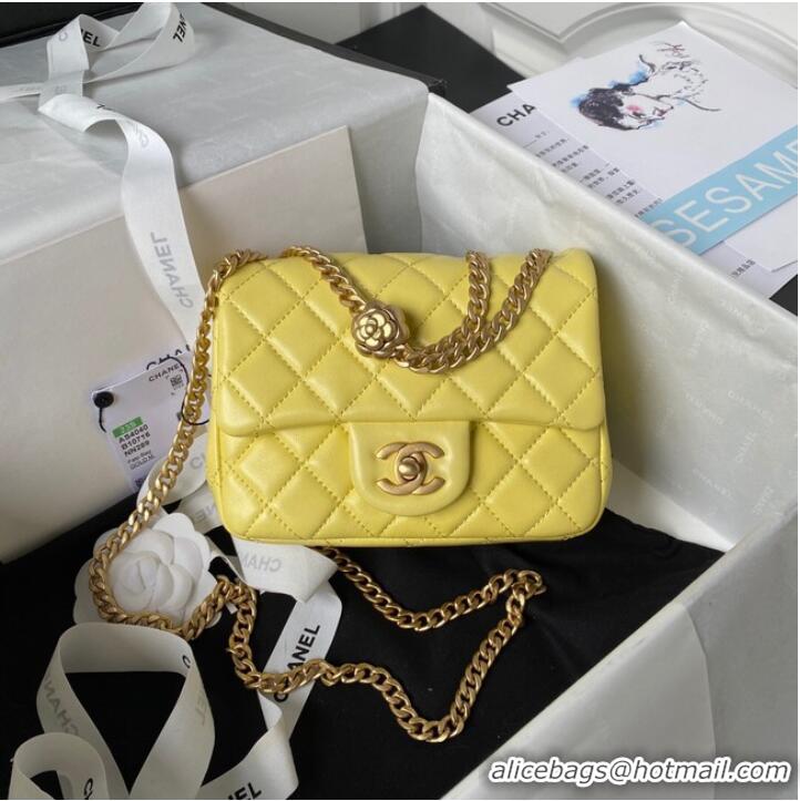 Buy Discount Chanel MINI FLAP BAG AS4040 yellow