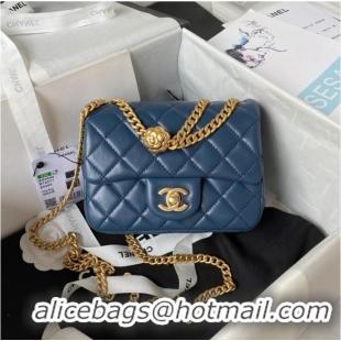 Top Design Chanel MINI FLAP BAG AS4040 blue