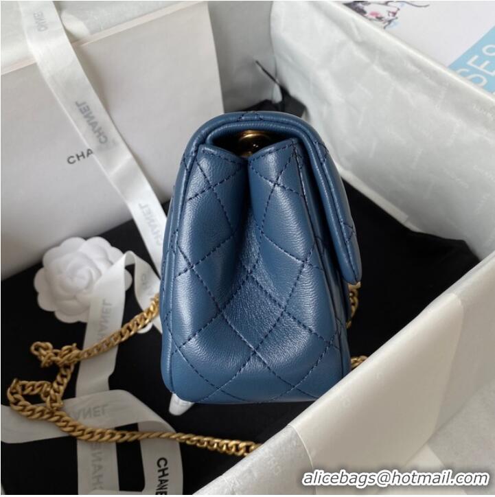 Top Design Chanel MINI FLAP BAG AS4040 blue