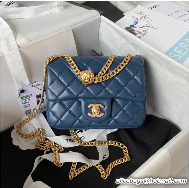 Top Design Chanel MINI FLAP BAG AS4040 blue