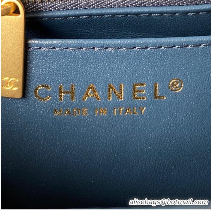 Top Design Chanel MINI FLAP BAG AS4040 blue