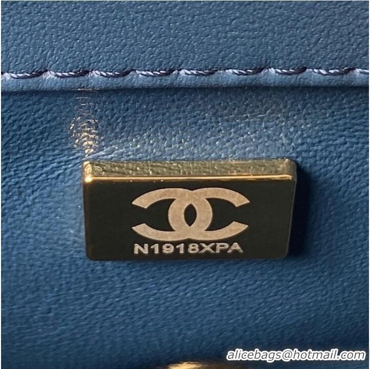 Top Design Chanel MINI FLAP BAG AS4040 blue