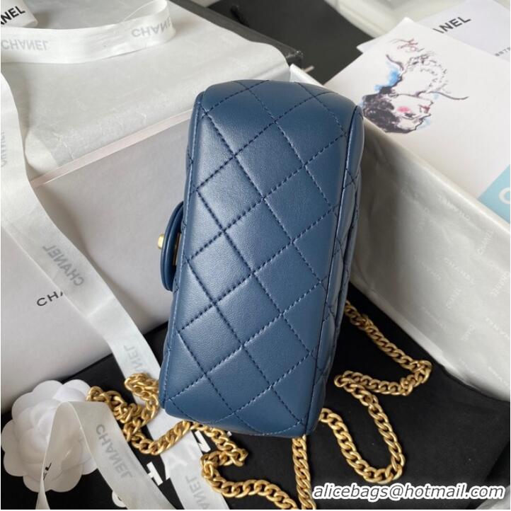 Top Design Chanel MINI FLAP BAG AS4040 blue